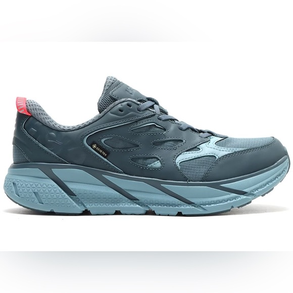 Hoka One One Shoes - NWT Hoka Clifton Leather Gore-Tex Waterproof Unisex Goblin Stone Blue GBSB